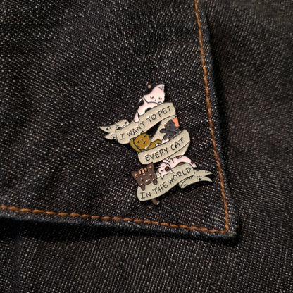 Life is Better with Cats Pin