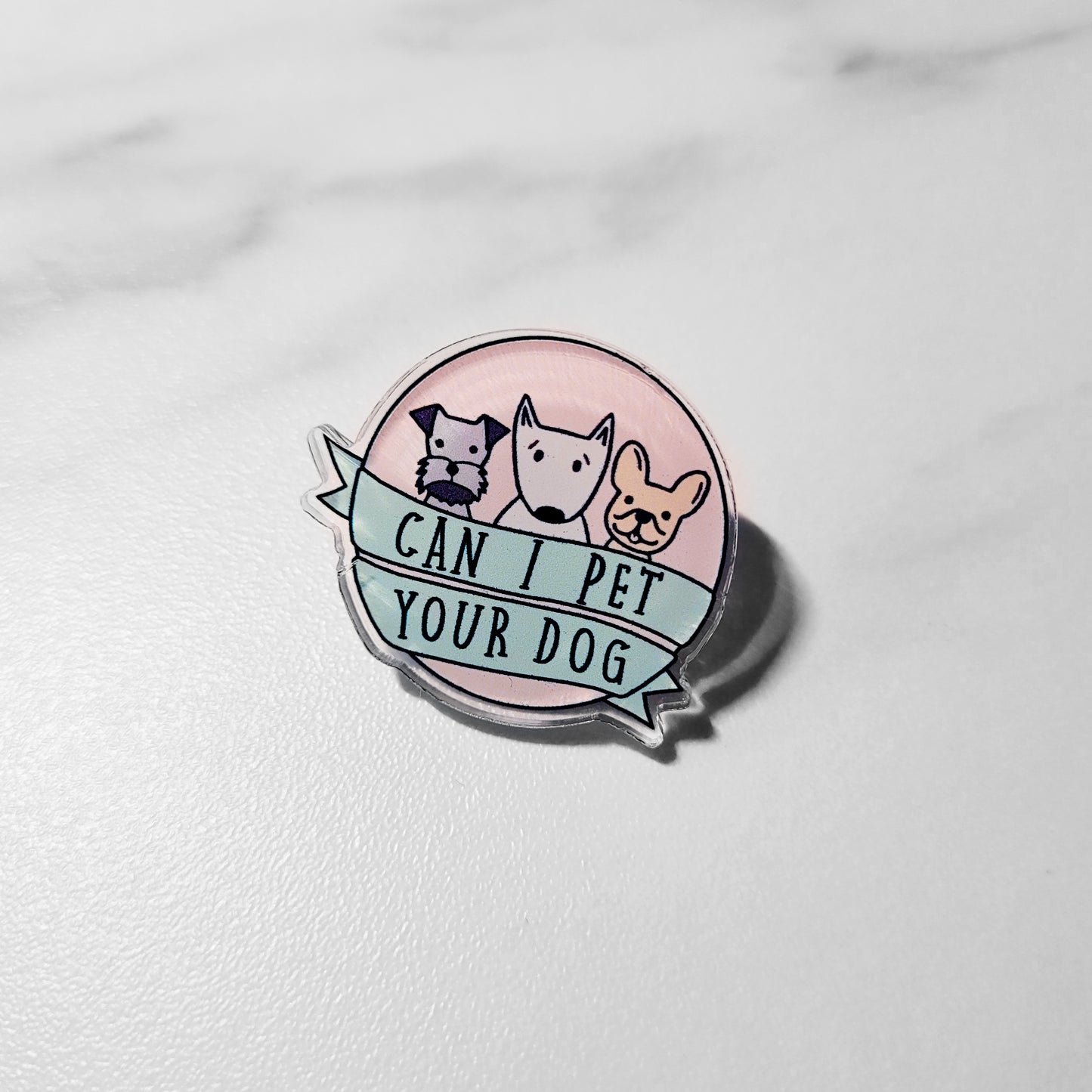 "Can I Pet Your Dog" Pin